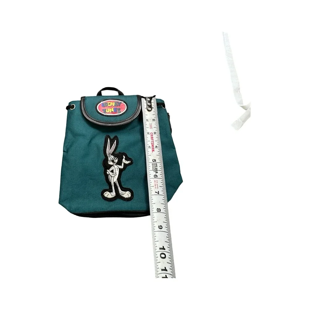 Looney Tunes Mini Backpack Unisex Small Teal Bugs Bunny 90s Canvas Workwear